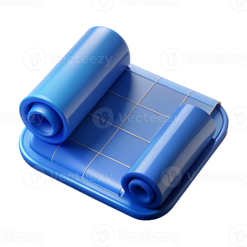 impressive classic Blueprint roll, architectural drawing, genuine png