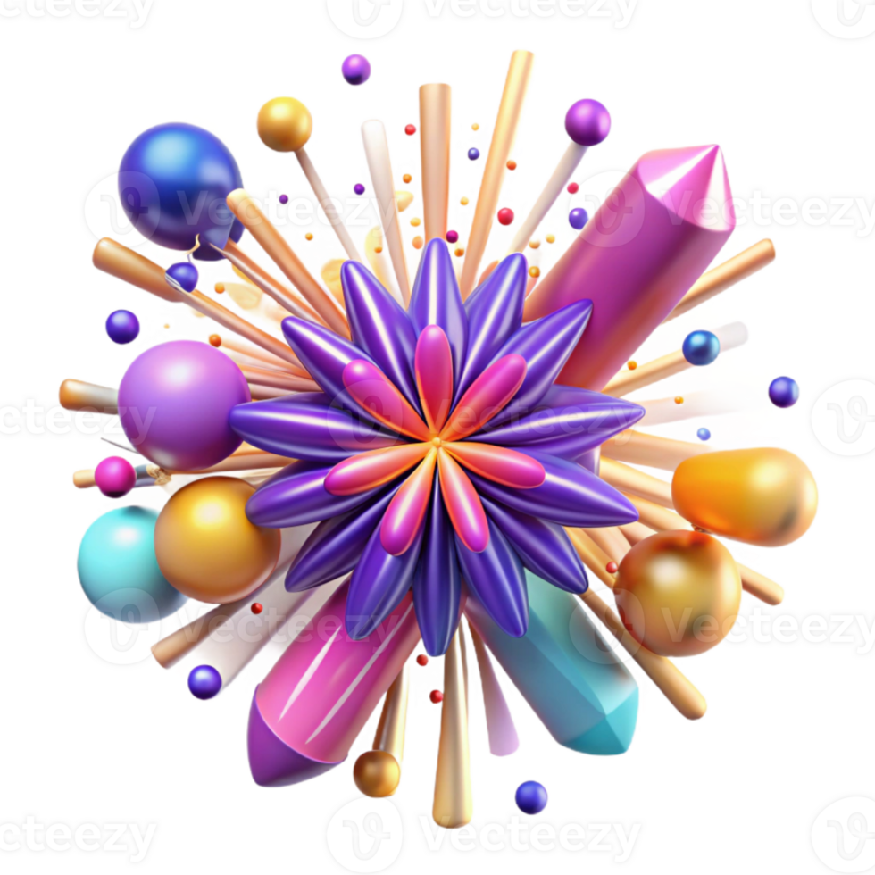 serene vintage Firework Explosion Cutout Vibrant Celebration Graphic png
