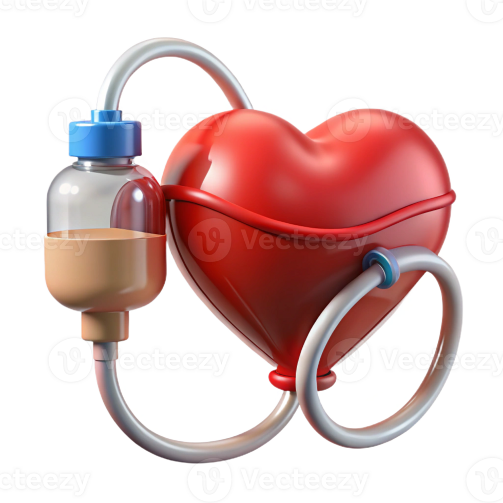 serene traditional Artificial heart pumping blood original png