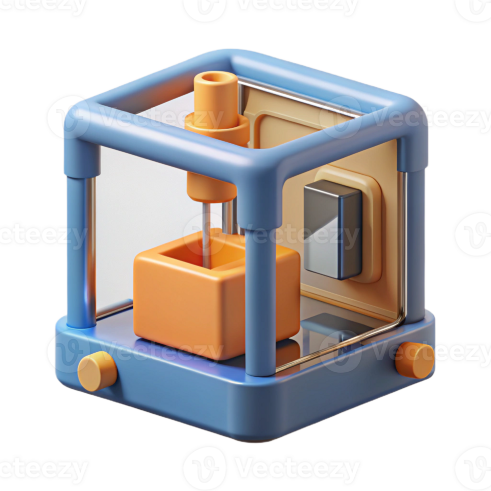 magnifique ancien Avancée 3d imprimante création une complexe objet authentique png