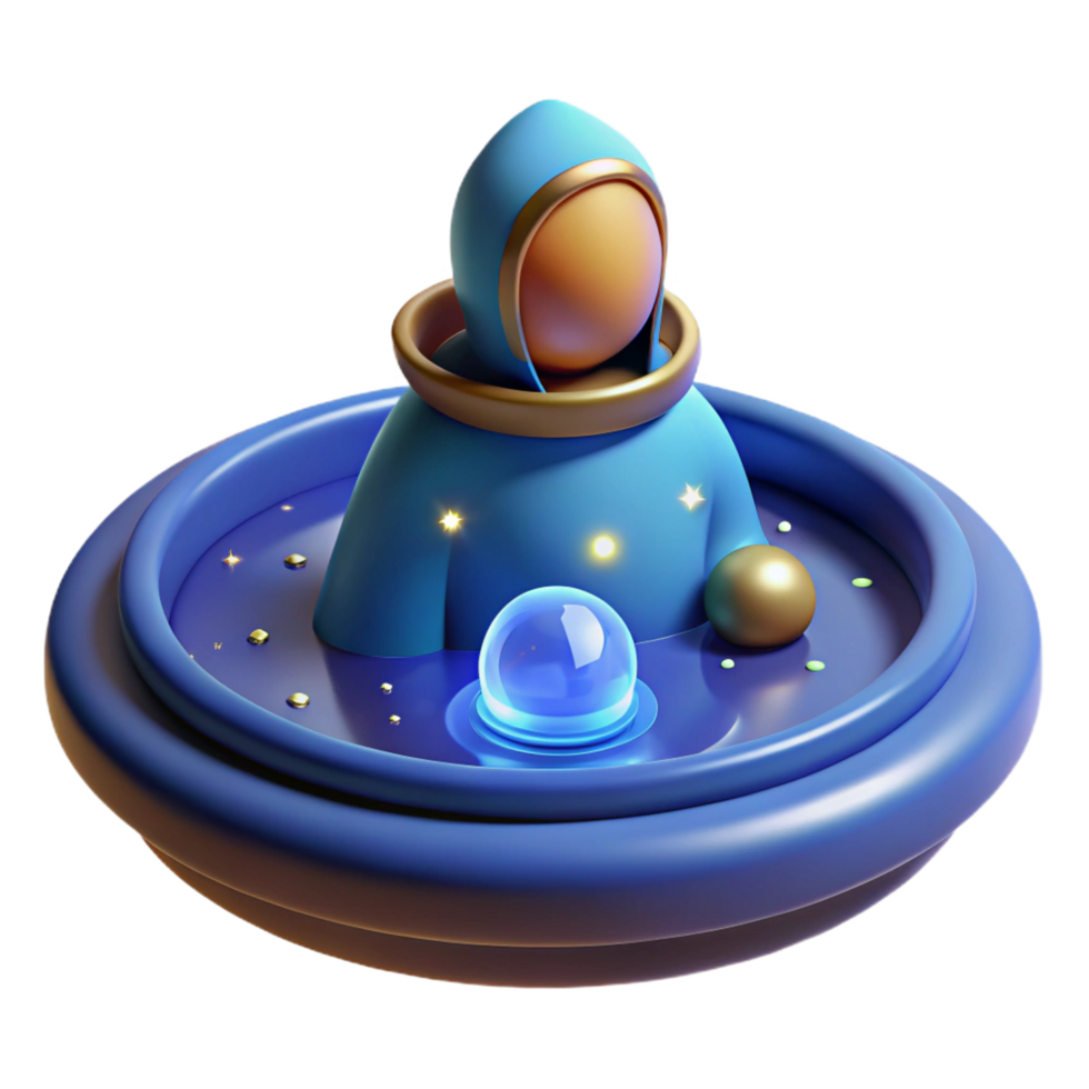 beautiful rustic A wise oracle reading the future in a pool of water reflecting the night sky, in a mysterious, esoteric style detailed png