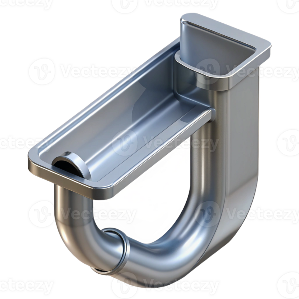 vibrant vintage Modern gutter downspout, aluminum, high resolution png