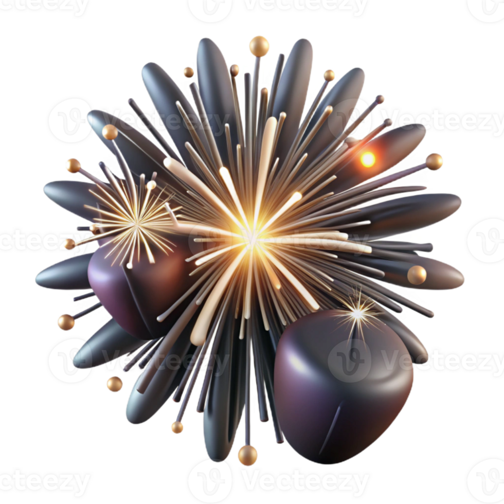 stunning rustic Fireworks Explosion Silhouette Transparent for Dark Backgrounds authentic png
