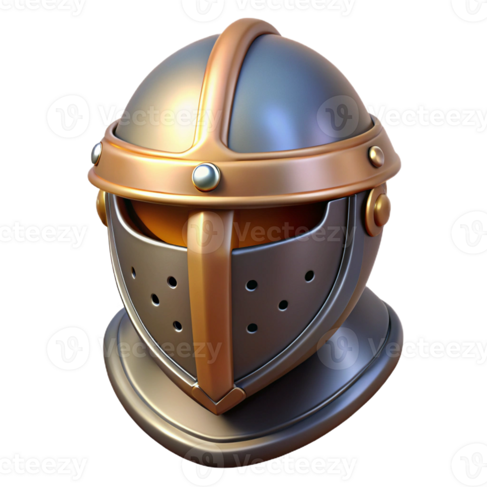 beautiful modern Realistic, medieval helmet, full face, visor down authentic png