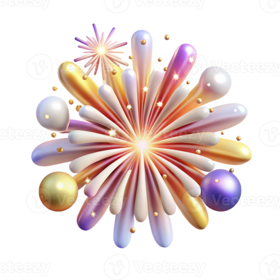stunning abstract Fireworks Light Effect Isolated for Festive Posters png
