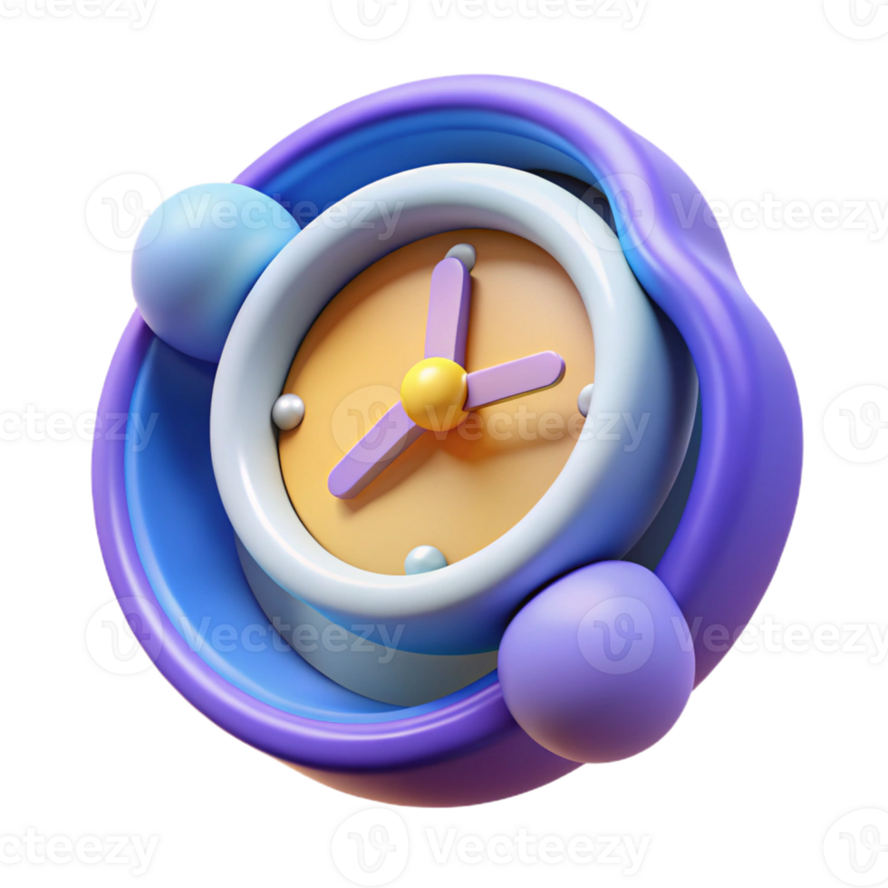 elegant creative A clock, distorted time, abstract concept genuine png