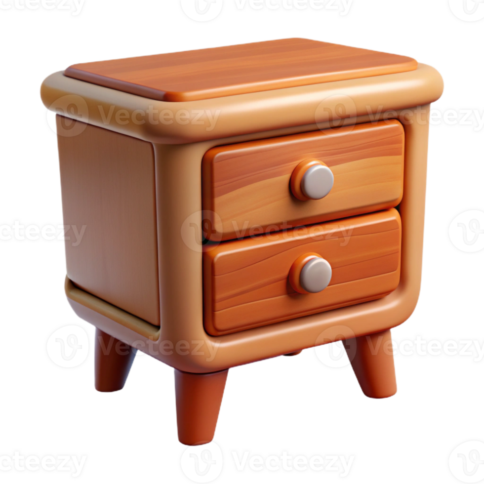 extraordinary modern Nightstand, wood, matching set, 4K png