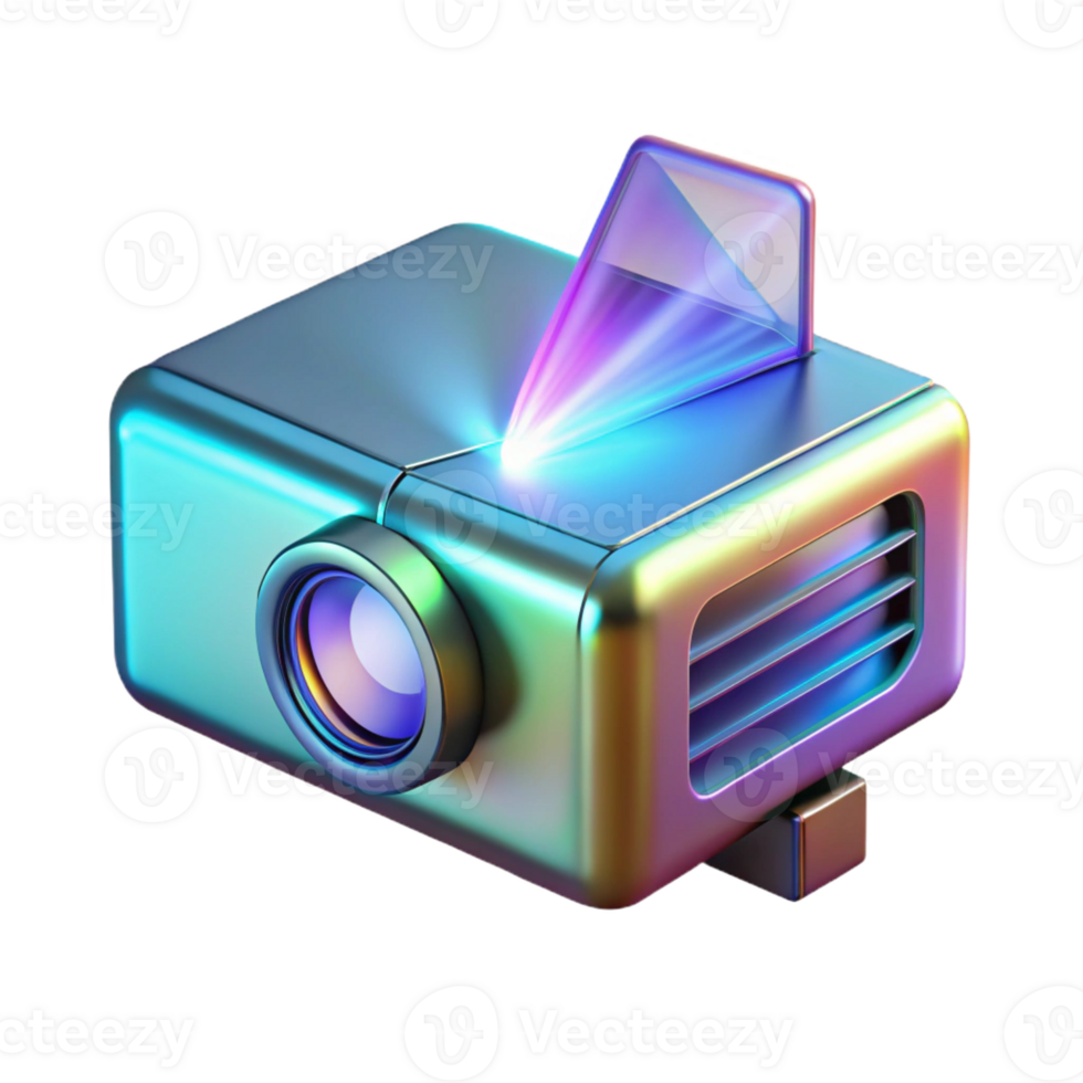 wonderful vintage Holographic projector emitting a 3D model exclusive png