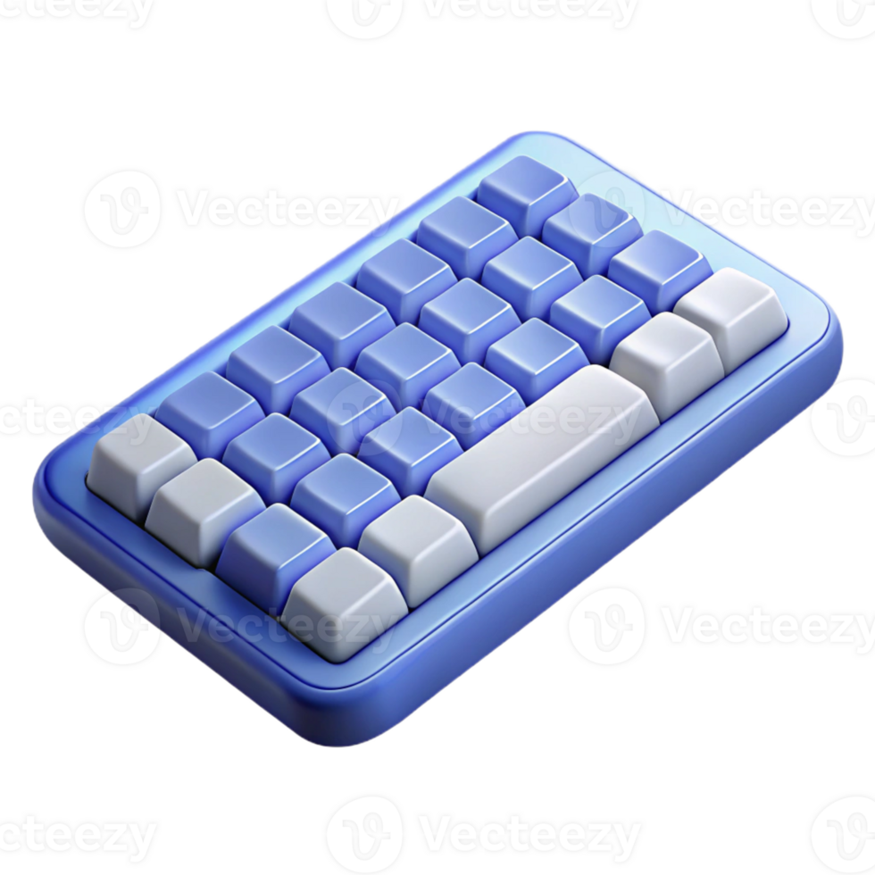 vibrant minimalist Wireless keyboard with ergonomic design premium png