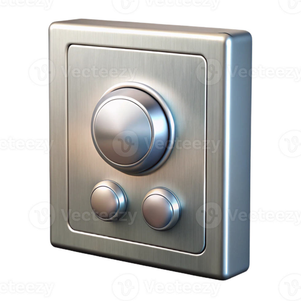 magnificent creative Elevator button panel, stainless steel, authentic png