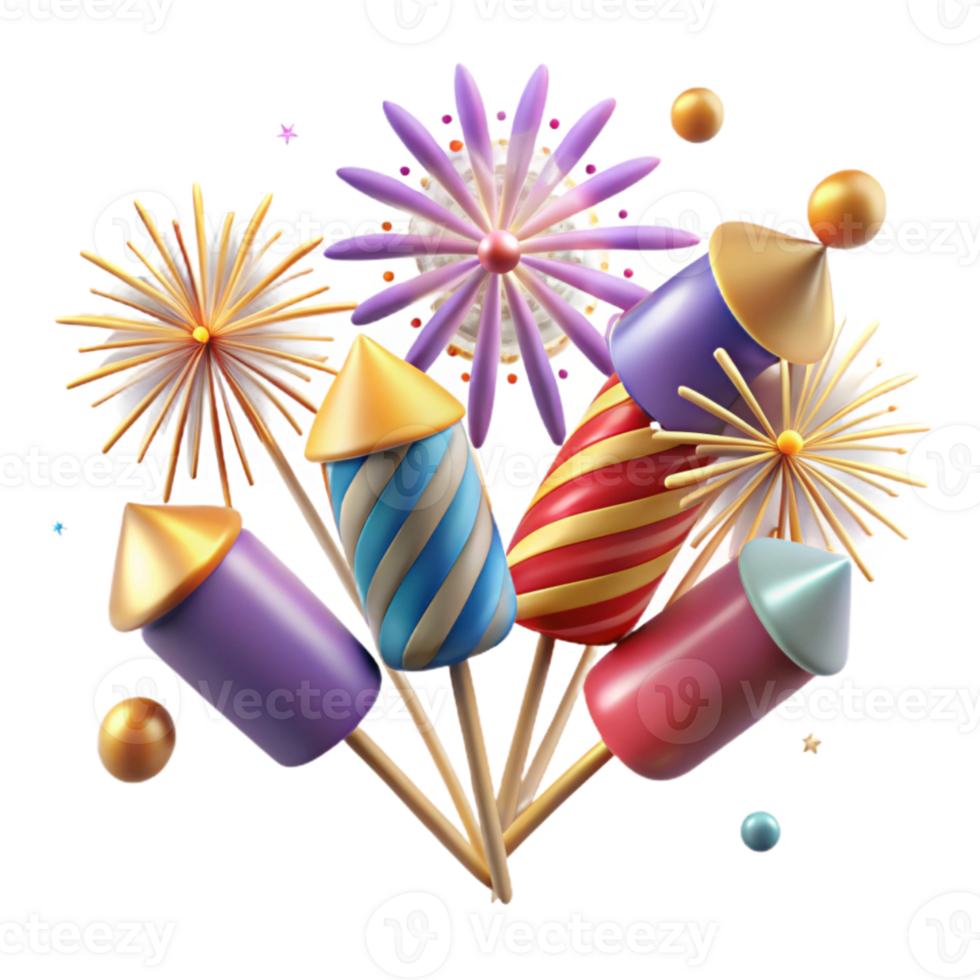 magnificent modern Fireworks Isolated for Digital Scrapbooking premium png