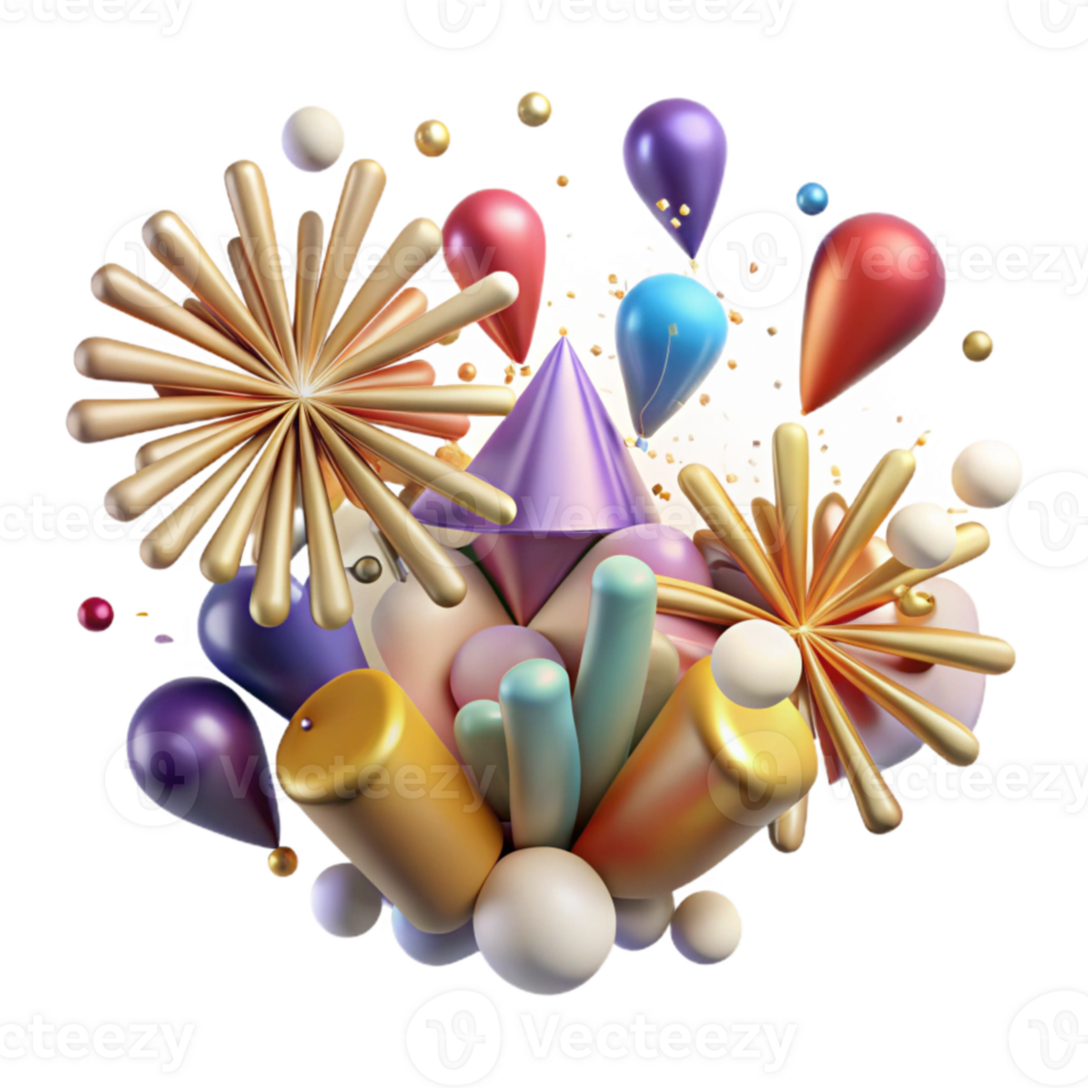 vibrant traditional Fireworks Isolated for Digital Scrapbooking original png