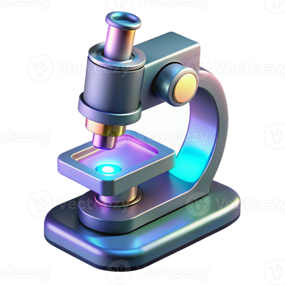 beautiful contemporary Advanced microscope with holographic display high resolution png