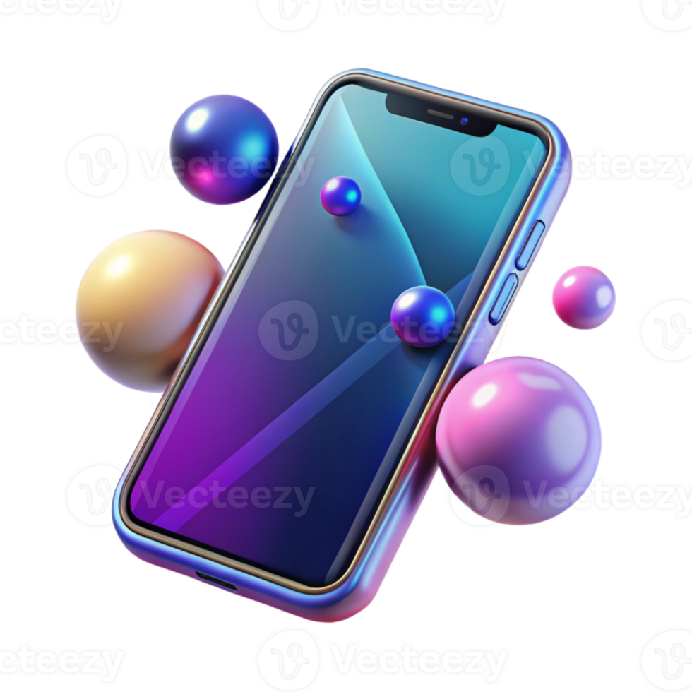 extraordinary contemporary A mobile phone, sleek design, abstract technology authentic png