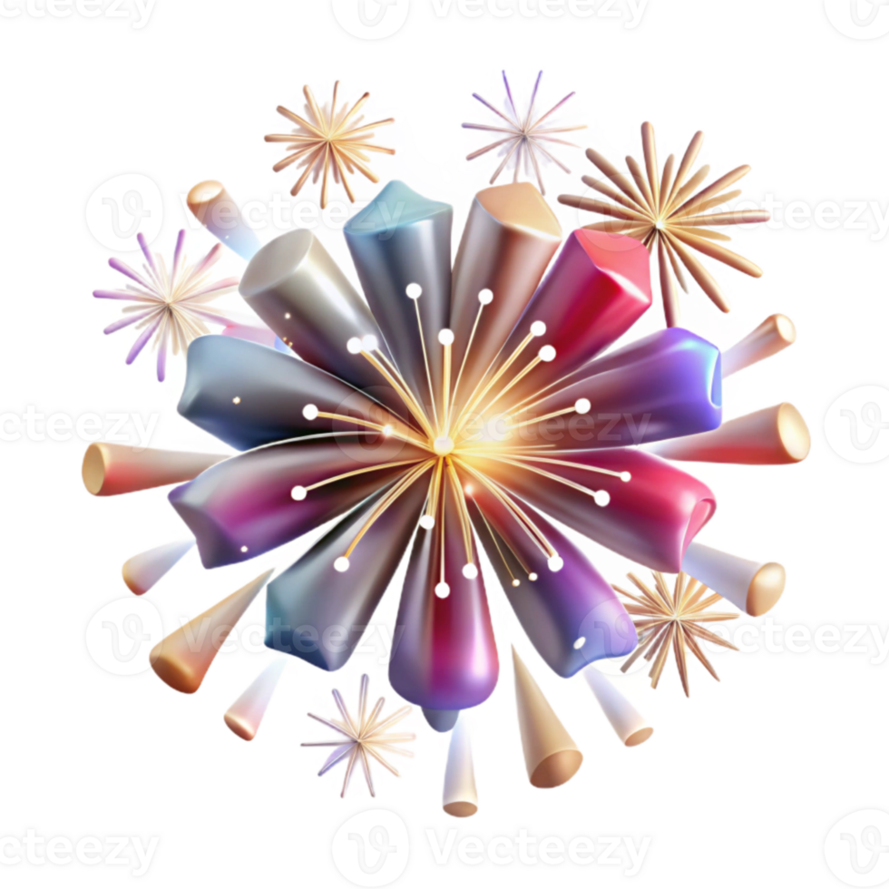 beautiful traditional Fireworks Transparent Background Isolated Firework png