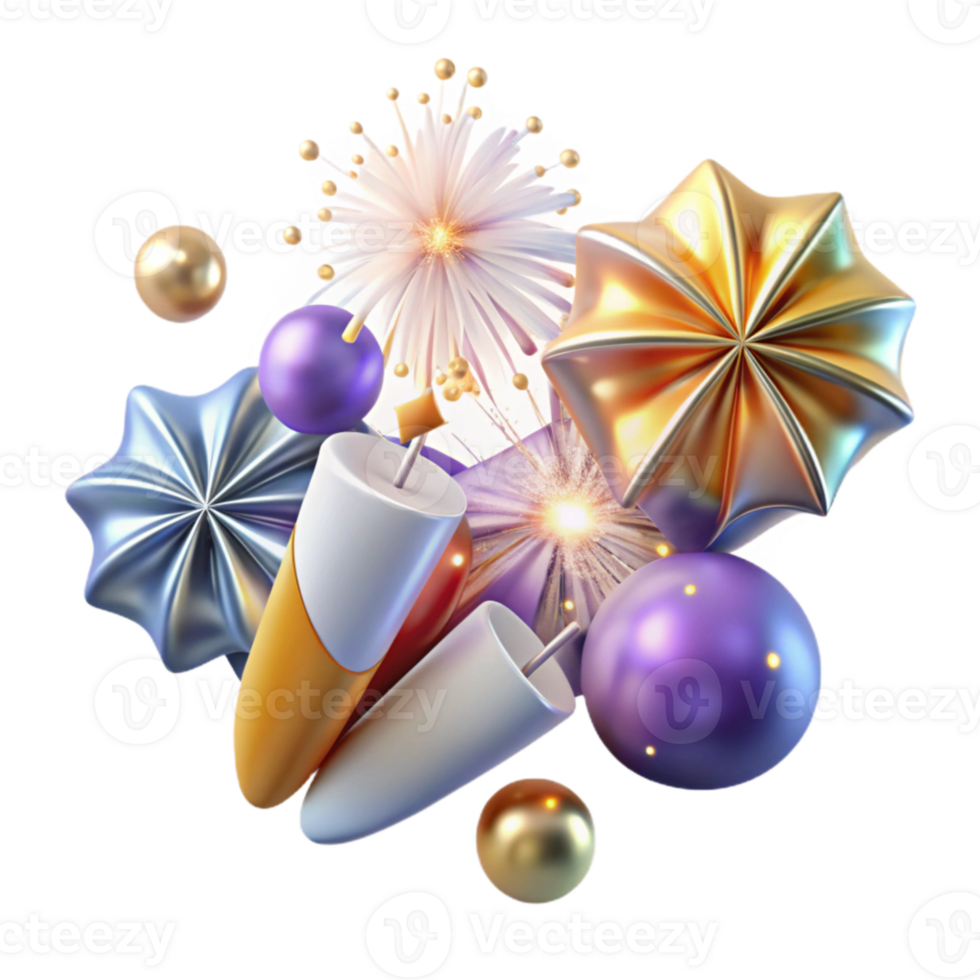 vibrant artistic Fireworks Transparent for Website Banners high resolution png