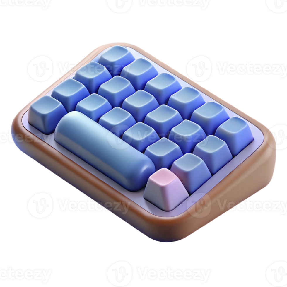 wonderful traditional Wireless keyboard with ergonomic design 4K png