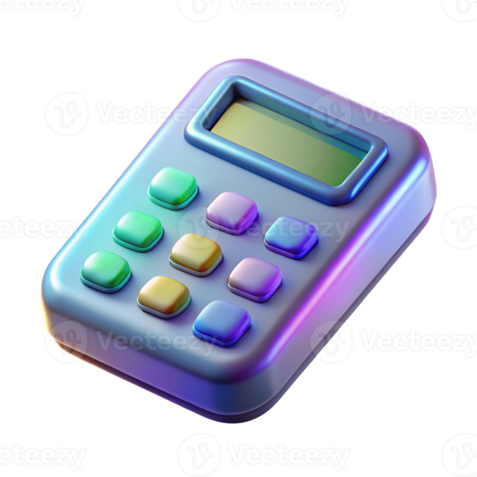 elegant artistic Advanced scientific calculator with holographic display exclusive png