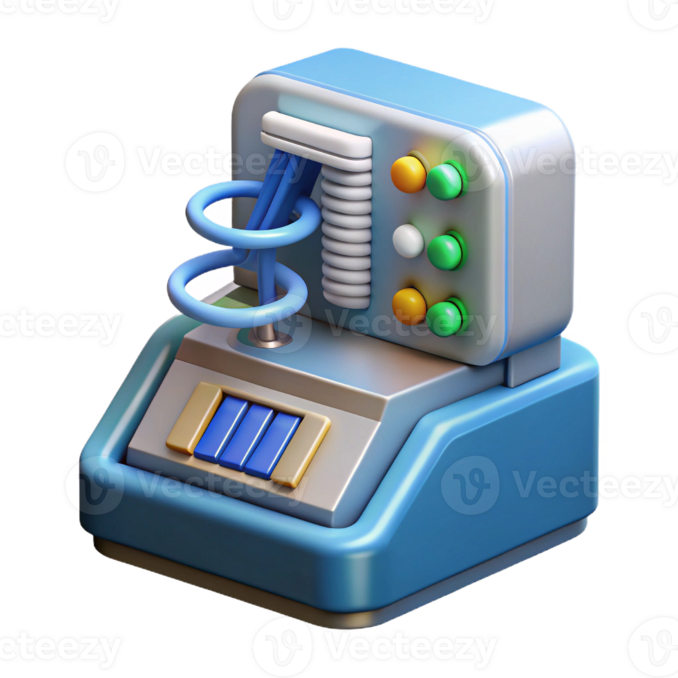 serene vintage DNA sequencing machine analyzing genetic code professional png