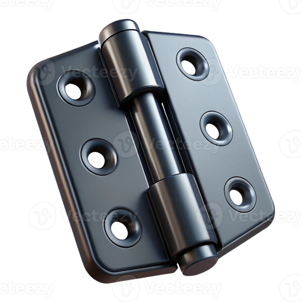 vibrant artistic Window hinge, black metal, detailed png