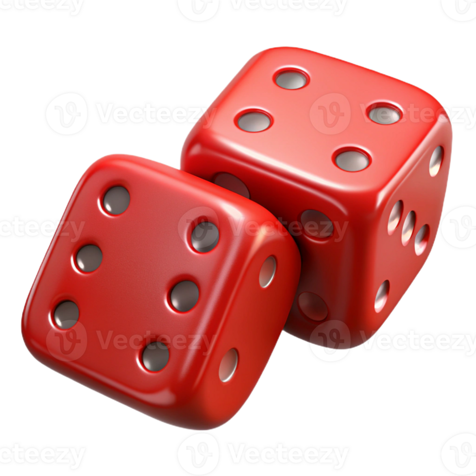 wonderful artistic A pair of red dice showing snake eyes authentic png