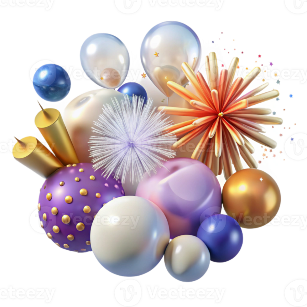 vibrant artistic Fireworks Transparent for Website Banners professional png