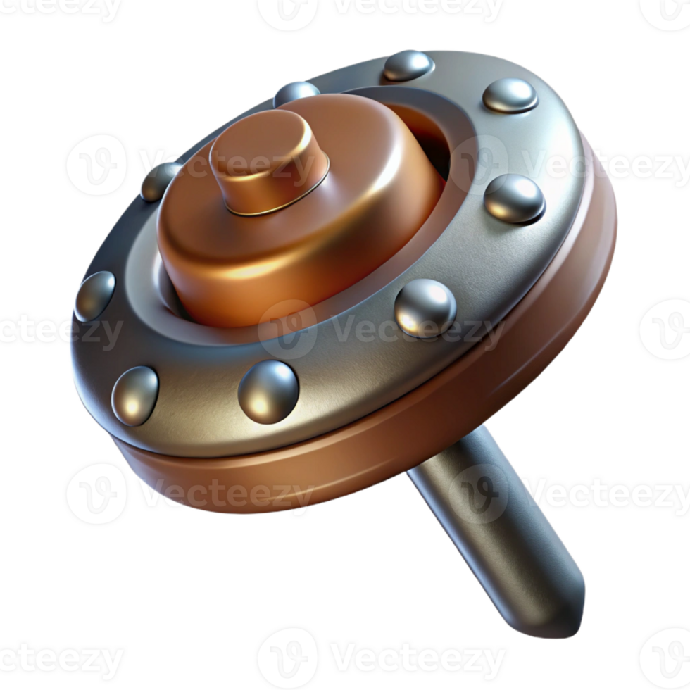 beautiful classic Steampunk rivet with a rounded head and a metallic shaft high resolution png