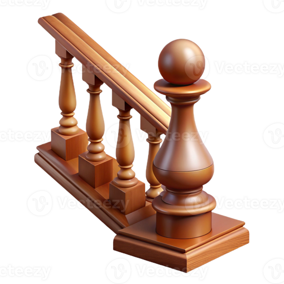 stunning traditional Baluster, turned wood, staircase detailed png