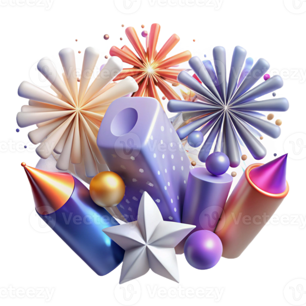 dramatic artistic Fireworks Transparent for Website Banners authentic png