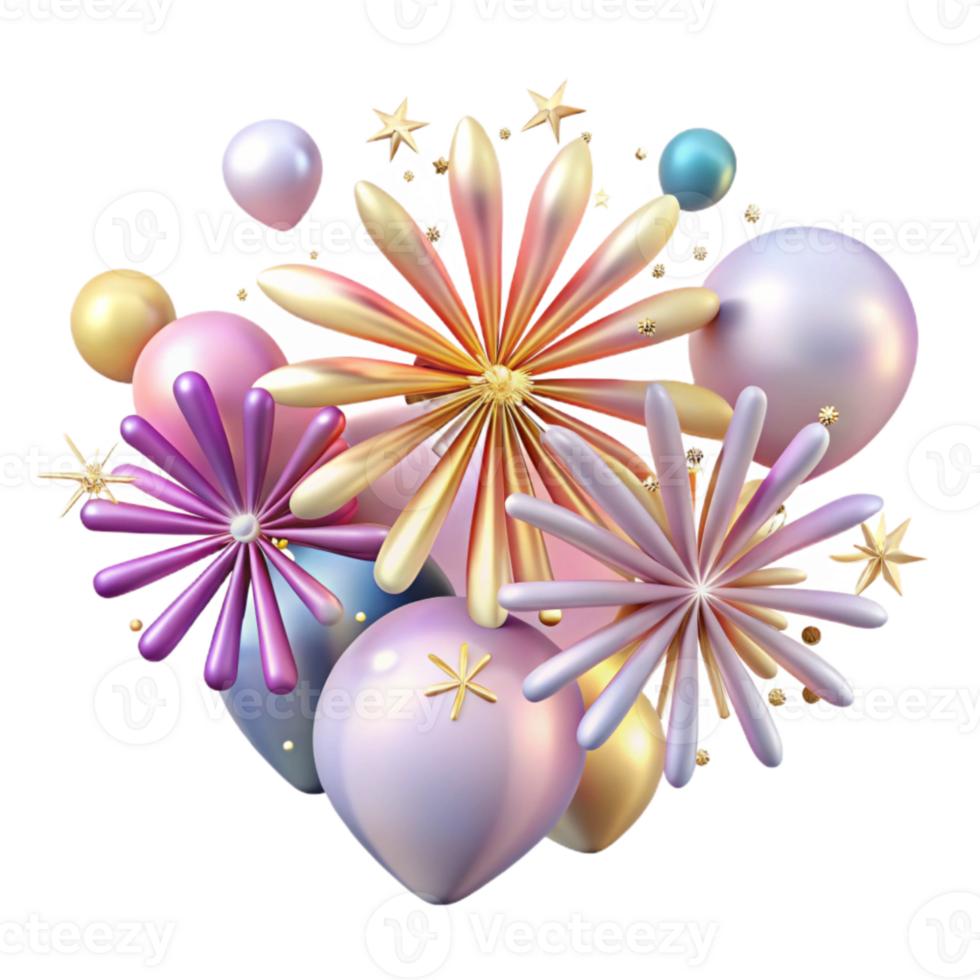 vibrant minimalist Fireworks Transparent Overlay for Compositions png