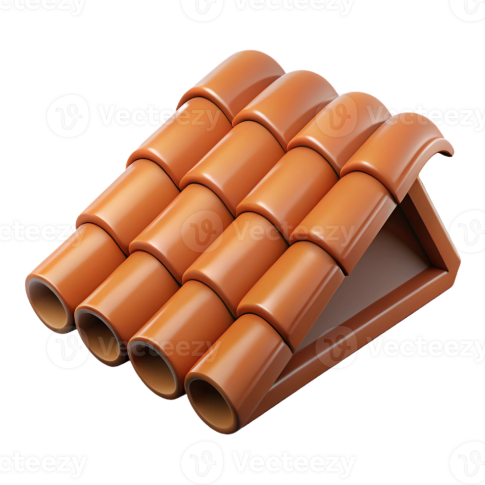 dramatic creative Roof tile, clay, terracotta authentic png