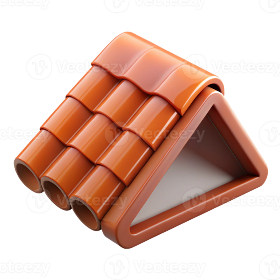 magnificent rustic Contemporary roof tile, terracotta authentic png
