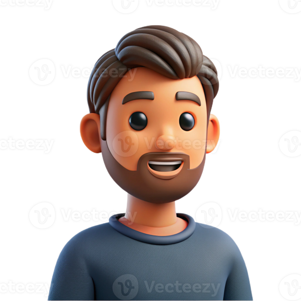 impressive rustic Thoughtful young man with beard, original png