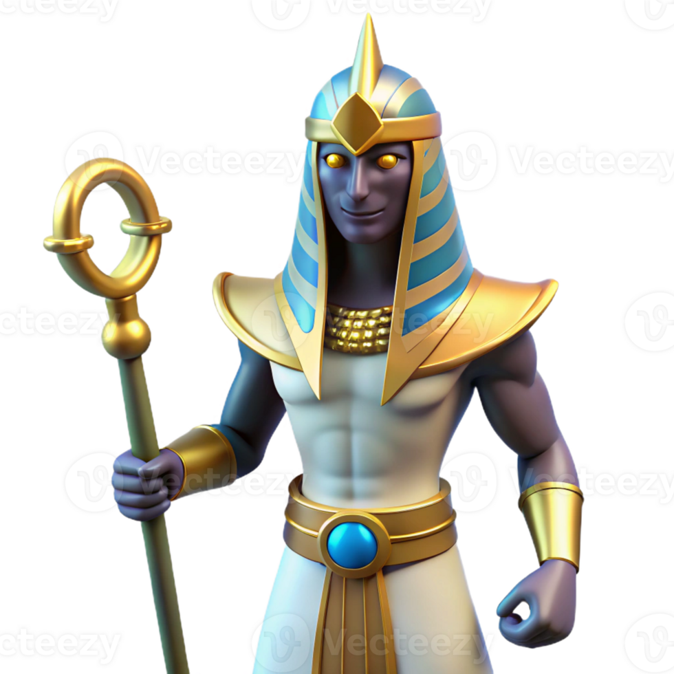 impressive creative Osiris, Egyptian god of the underworld detailed png