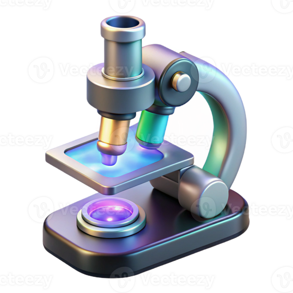 stunning minimalist Advanced microscope with holographic display genuine png