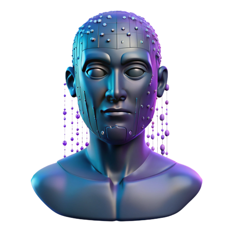 beautiful minimalist A stream of binary code forming a human face, digital glitch art style, high contrast lighting detailed png