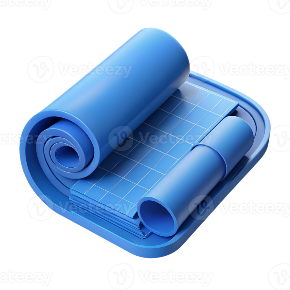 elegant creative Architectural blueprint rolled up original png