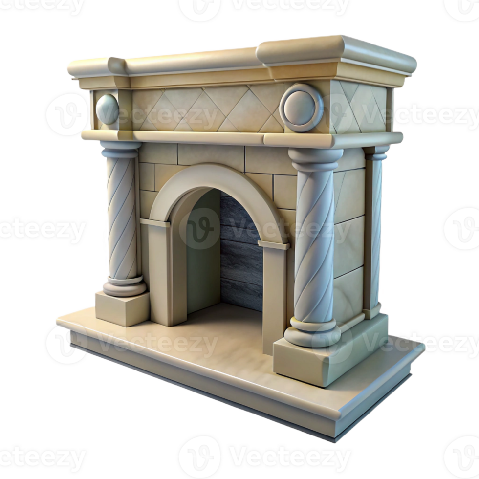 stunning creative Georgian fireplace mantel, marble, high quality png