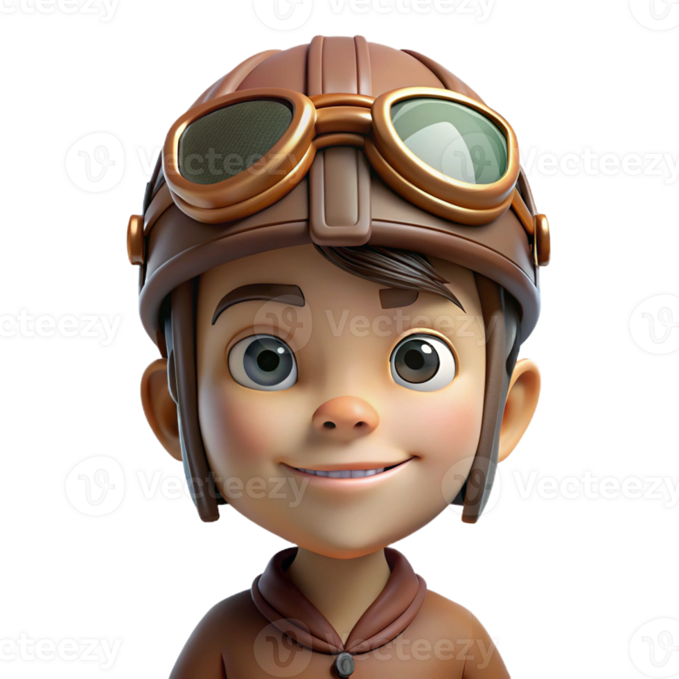 stunning creative Portrait of a young boy wearing a vintage aviator helmet and goggles, sepia-toned, vintage photography style high resolution png