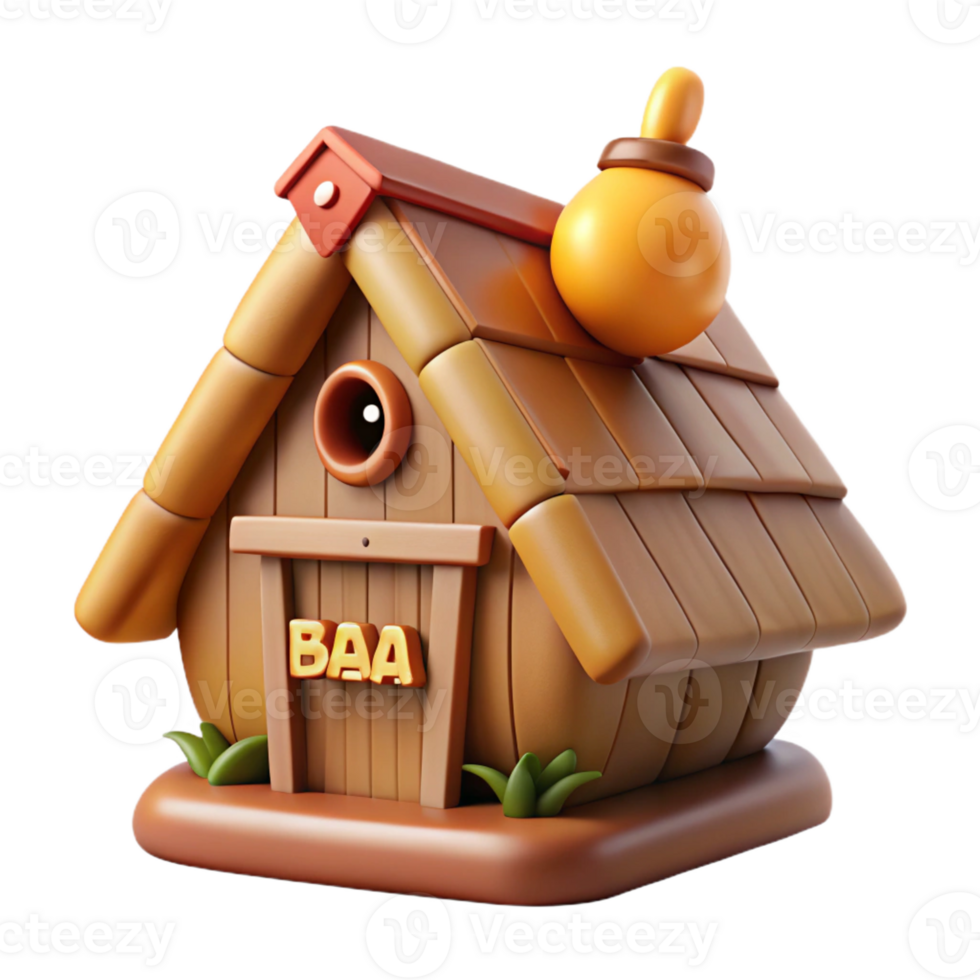 serene rustic Baba Yaga's hut, chicken legged, isolated, original png