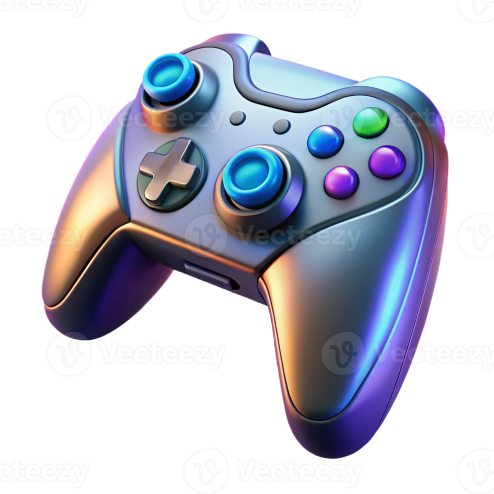 serene abstract Futuristic gaming controller, ergonomic design, haptic feedback high resolution png