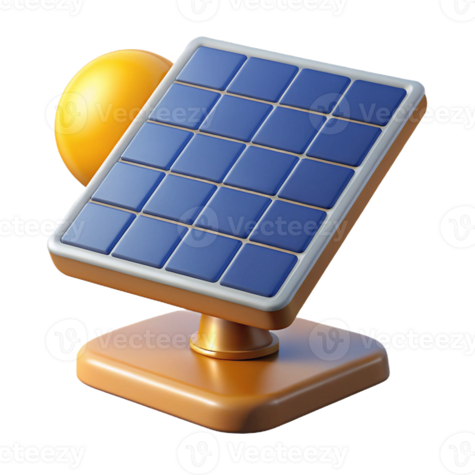 serene classic Solar panel absorbing sunlight detailed png