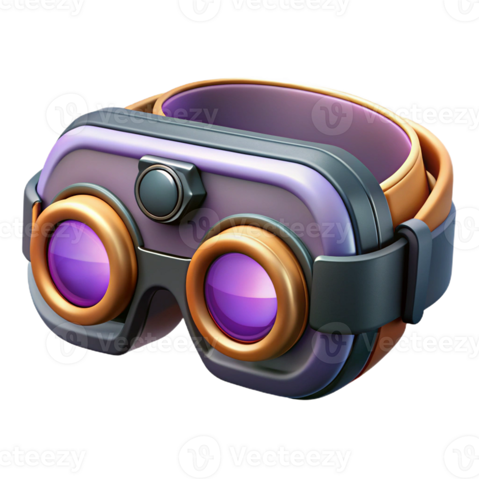 impressive classic Cyberpunk goggles, enhanced vision, HUD display genuine png