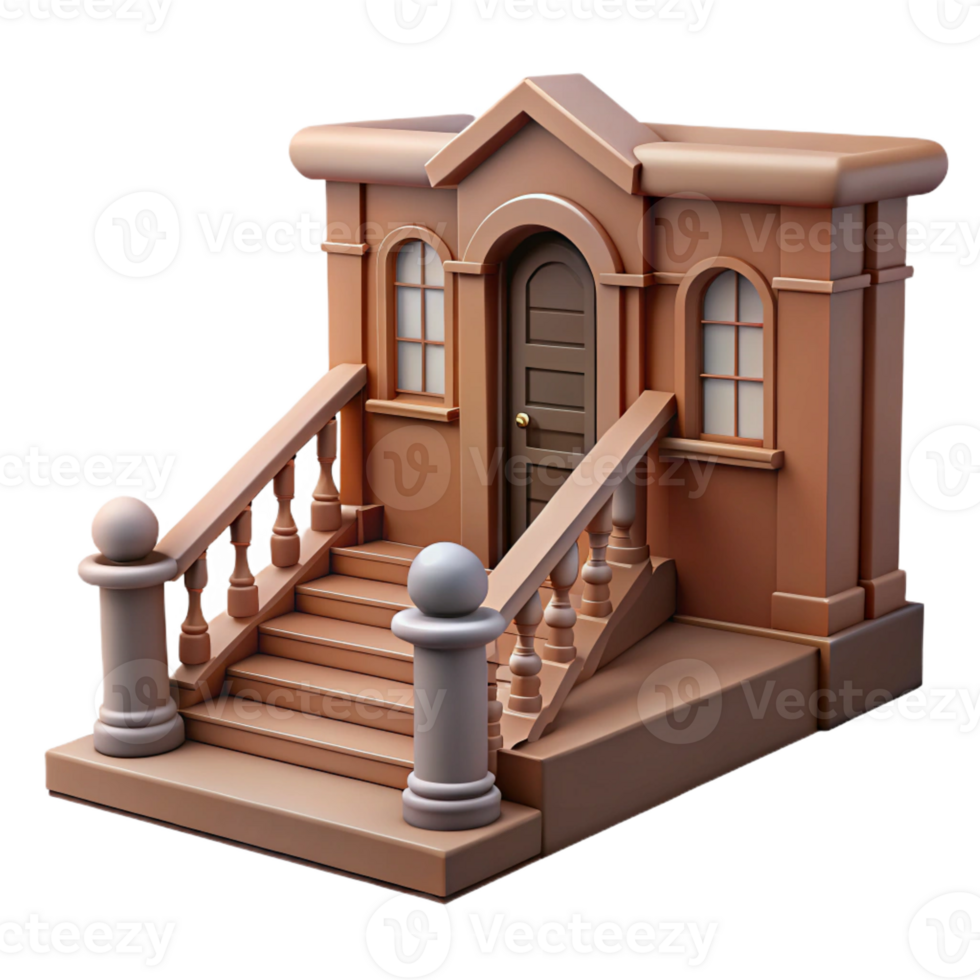 impressive creative Brownstone building stoop railing high resolution png
