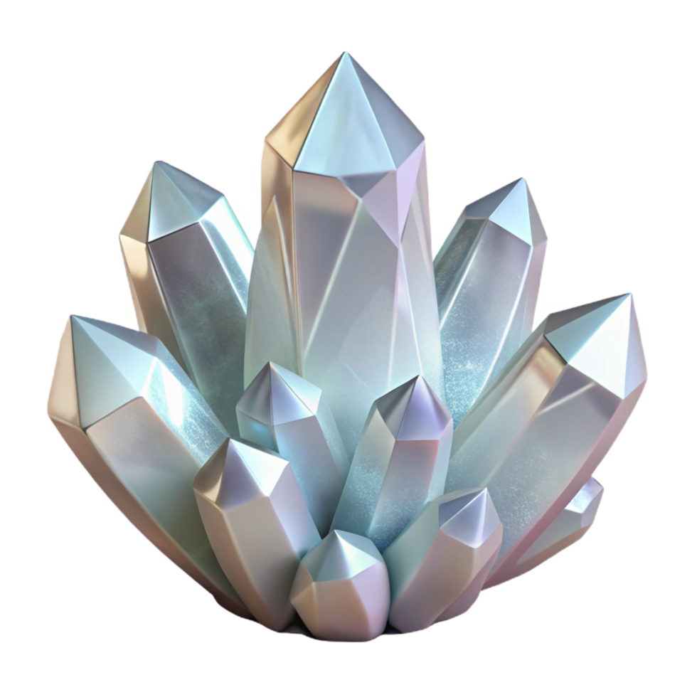extraordinary creative Crystal cluster, clear quartz, genuine png
