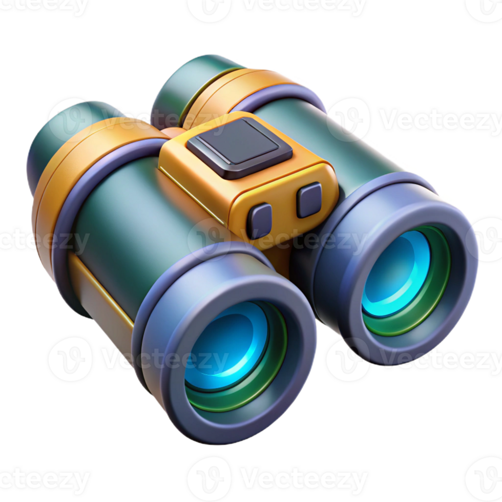 extraordinary abstract Futuristic binoculars, digital display, zoom lens premium png
