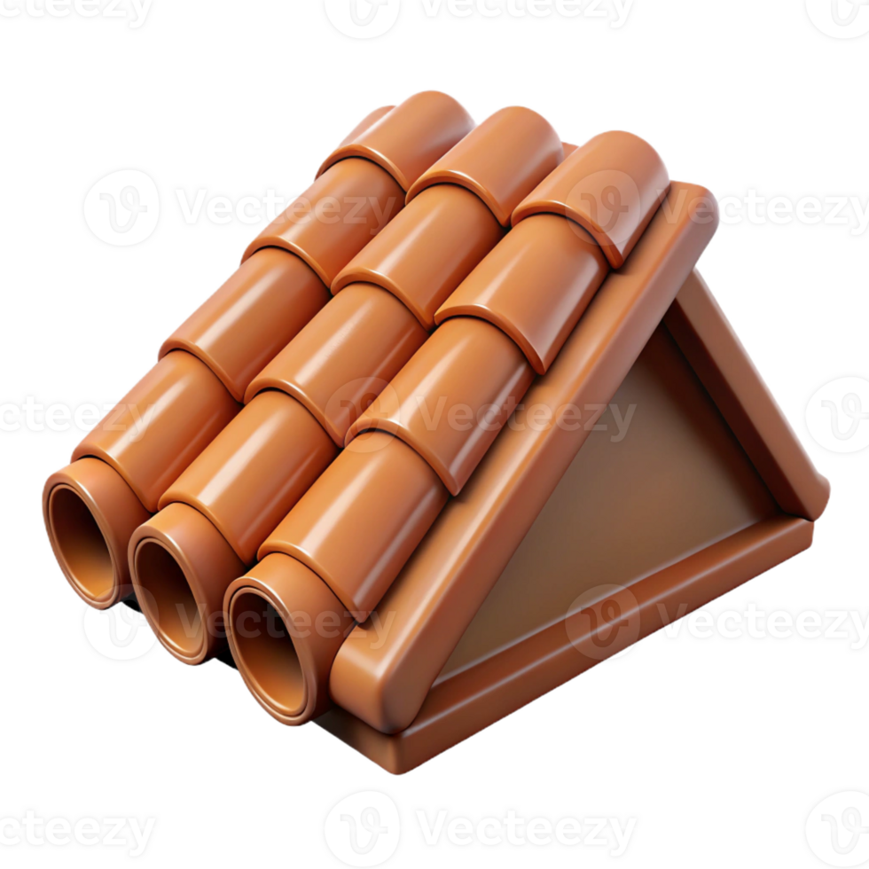 beautiful contemporary Roof tiles, clay, terracotta, high quality png