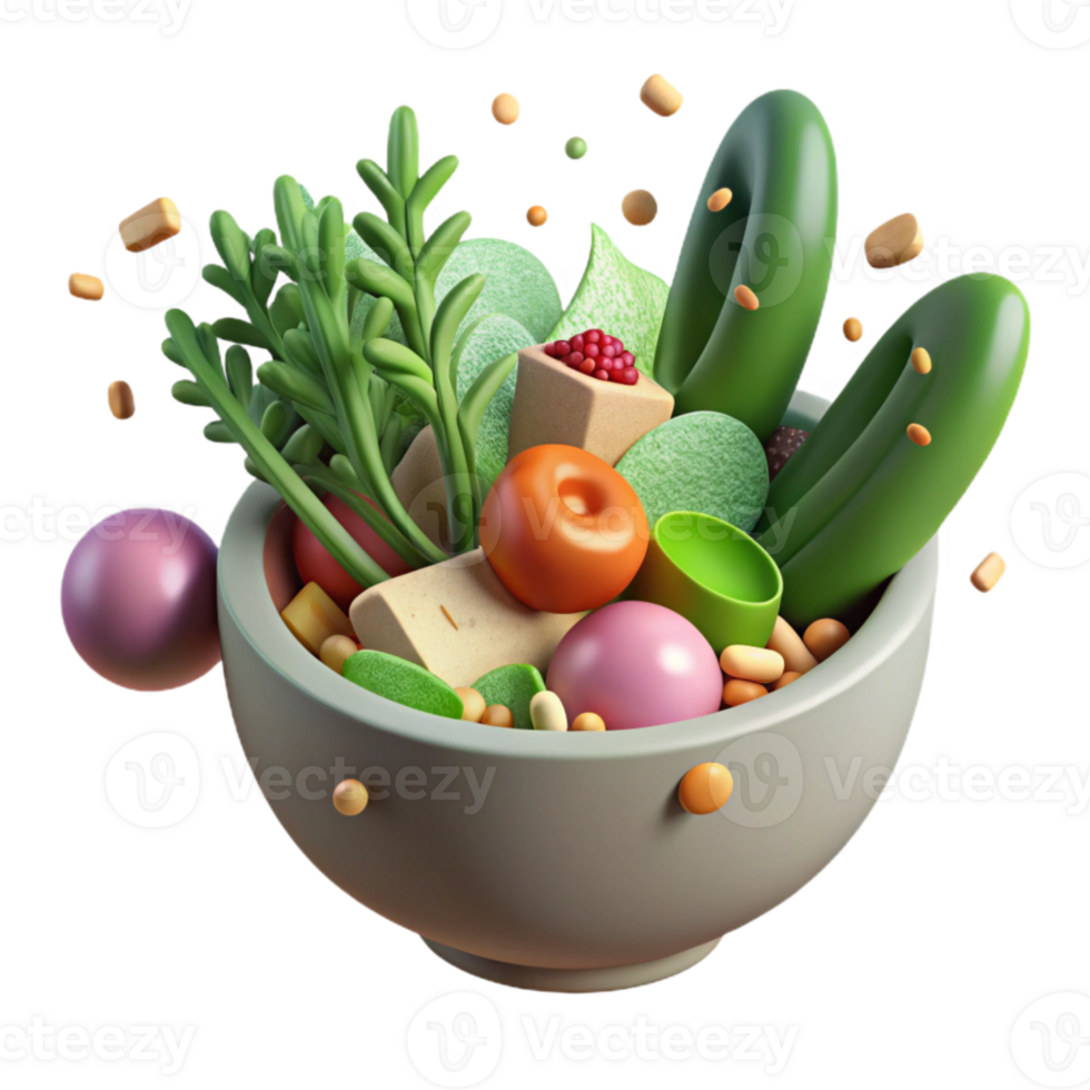 magnificent contemporary Fresh Salad Ingredients Isolated for Healthy Menu Design high quality png