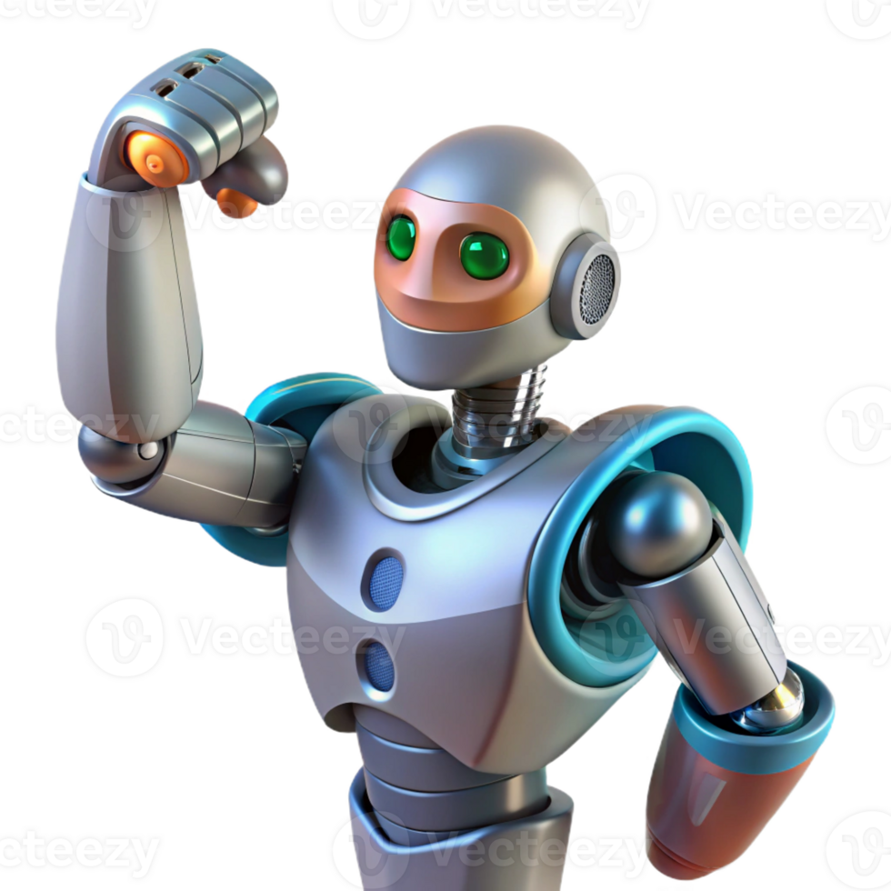 serene contemporary Cybernetic exoskeleton arm with enhanced strength professional png