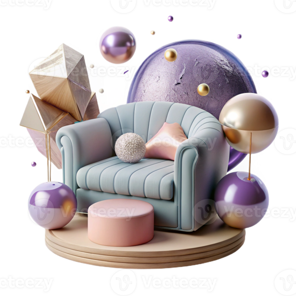 vibrant abstract Furniture Silhouette Bundle Isolated for Design Resources detailed png